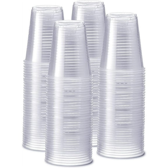 GUSTO 12 Oz Plastic Drinking Cups Disposable Clear Cups for Party, 240-Pack