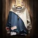 thumbnail image 2 of Sudadera con capucha y empalme de colores a juego para hombre, ropa holgada, ofertas de invierno, sudadera con capucha de moda Harajuku para hombre, oferta de bienvenida, novedad en Emo, 2 of 4