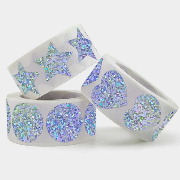 IDEANATEGRATE Pegatinas Adhesivas Plateadas Para Decorativo De Sobres Y Regalos Con Auto Adhesivo