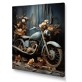 thumbnail image 2 of Designart "Floral Adventure On The Rustic Bike I" Motorcycle Wall Art Living Room, 2 of 7