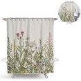thumbnail image 2 of Cortinas de ducha antibacterianas a prueba de moho, tela de poliéster para cortina de baño lavable con 12 anillos para cortina de ducha 180cm 180cm, 2 of 5
