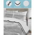 thumbnail image 4 of Quilts Queen Size Bedding Set, Grey Coastal Lightweight Quilted Comforter, Summer Ocean Sea Ombre Starfish Corals Soft Reversible Bedspread Coverlet with Pillow Covers for All Season, 90" x 96", 4 of 7