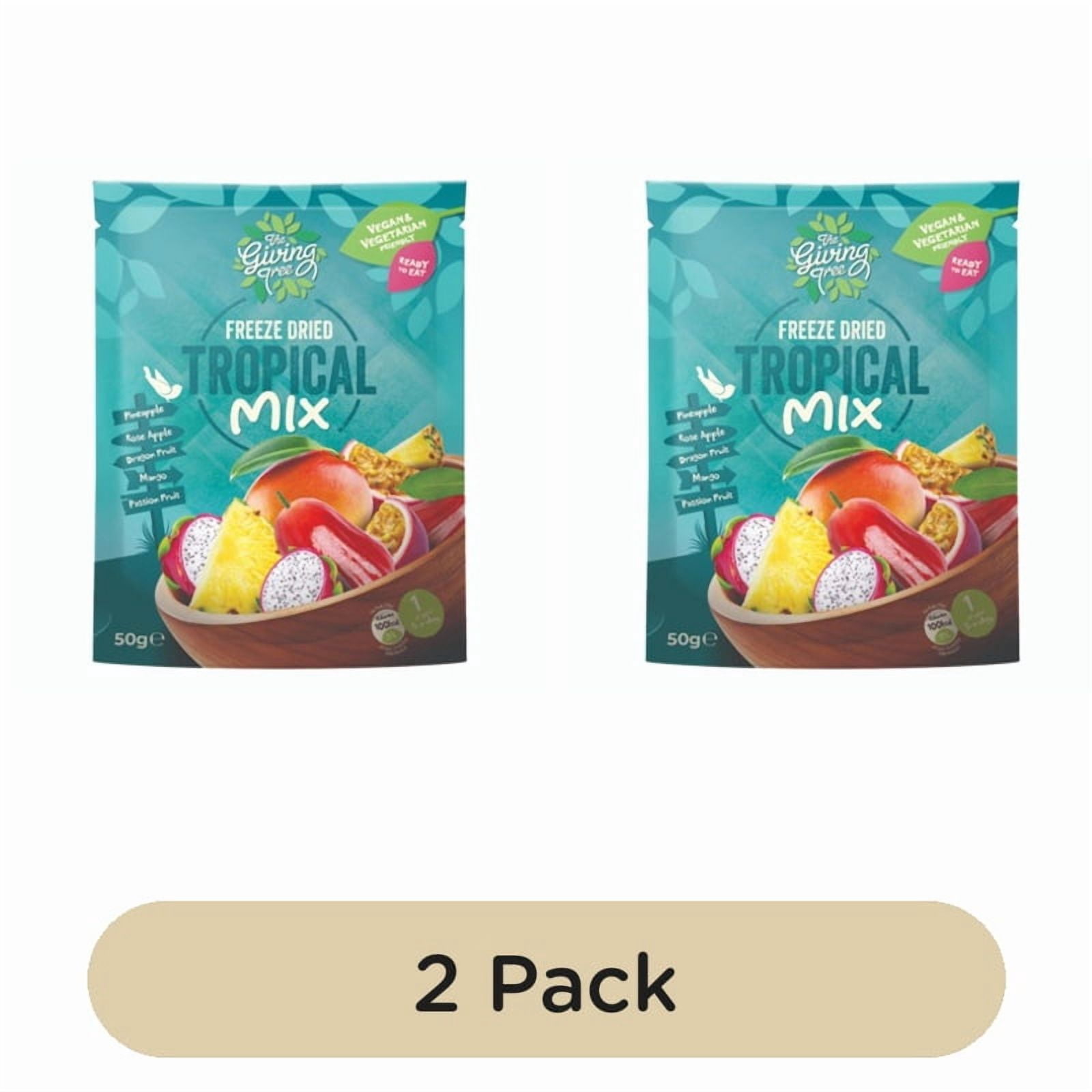 Giving Tree Freeze Dried Tropical Mix Fruit 50g, British Import (Pack of 2)