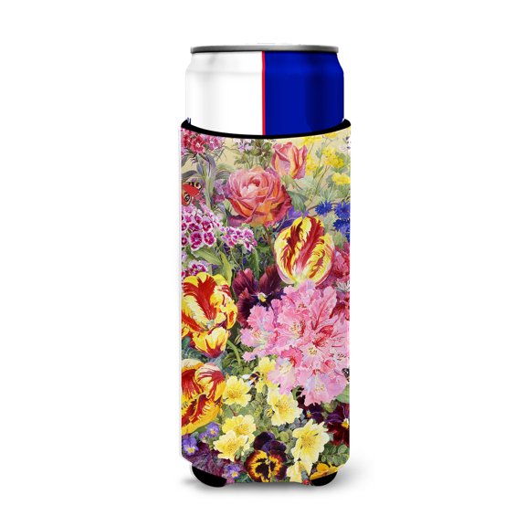 Summer Floral by Anne Searle Ultra Hugger for slim cans