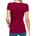 thumbnail image 4 of Women's Short Sleeve Scoop Neck Cotton Jersey Top Soft and Stretchy 2-Pack, 4 of 5