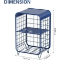 thumbnail image 2 of Cute Nightstand,Metal Side Table,3-Tier Modern End Table with Storage Shelf, Unique Side Tables, Cute Coffee Table for Living Room, Small Table for Bedroom,Navy Blue, 2 of 14