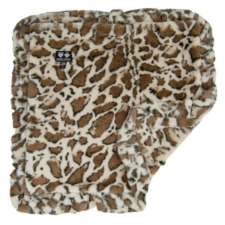Bessie and Barnie Giraffe Luxury Ultra Plush Faux Fur Pet/ Dog Reversible Blanket (Multiple Sizes)