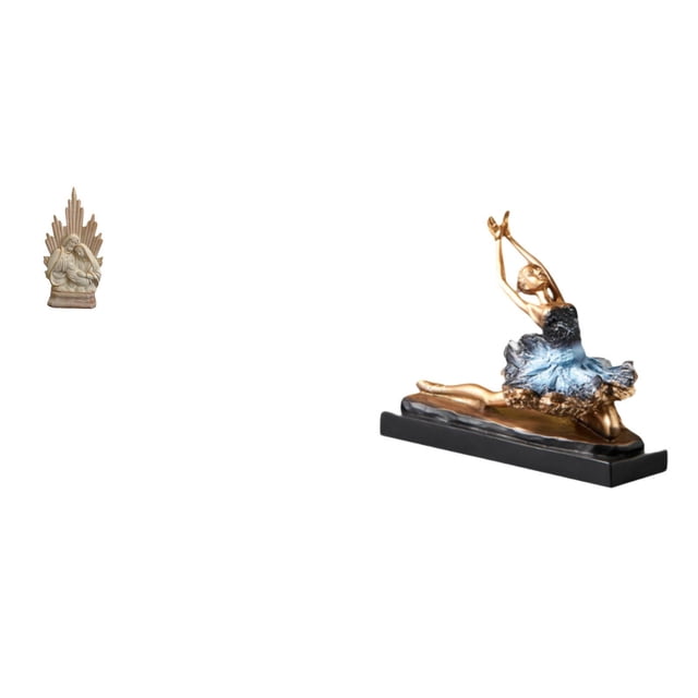 Estatua clásica de bailarina de ballet cristiana, figura de resina para oficina, mesa, hogar y decoración de restaurante, adorno de bailarina católica