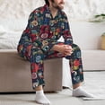thumbnail image 7 of Fotbe Adventure Camping Badge Pattern Long Sleeve Pajama Set for Men,Sleepwear Set,2-piece Loungewear Set,Soft PJs Comfy Nightwear with Pockets-X-Large, 7 of 7