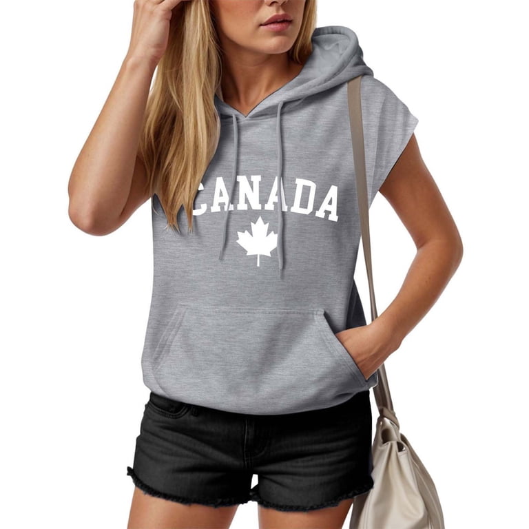 Xudanell Women's Sleeveless Hoodie Tank Top - Walmart.com