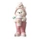 thumbnail image 3 of Figurita de oso de resina, Animal nórdico bonito, sosteniendo una bebida, decoración artística coleccionable para el hogar, familia, niños, oficina, Rosa, 3 of 9