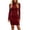 Wine, variant on Women's Fashion Solid Color Round Neck Long Sleeve Slim Fit Bodycon Dress