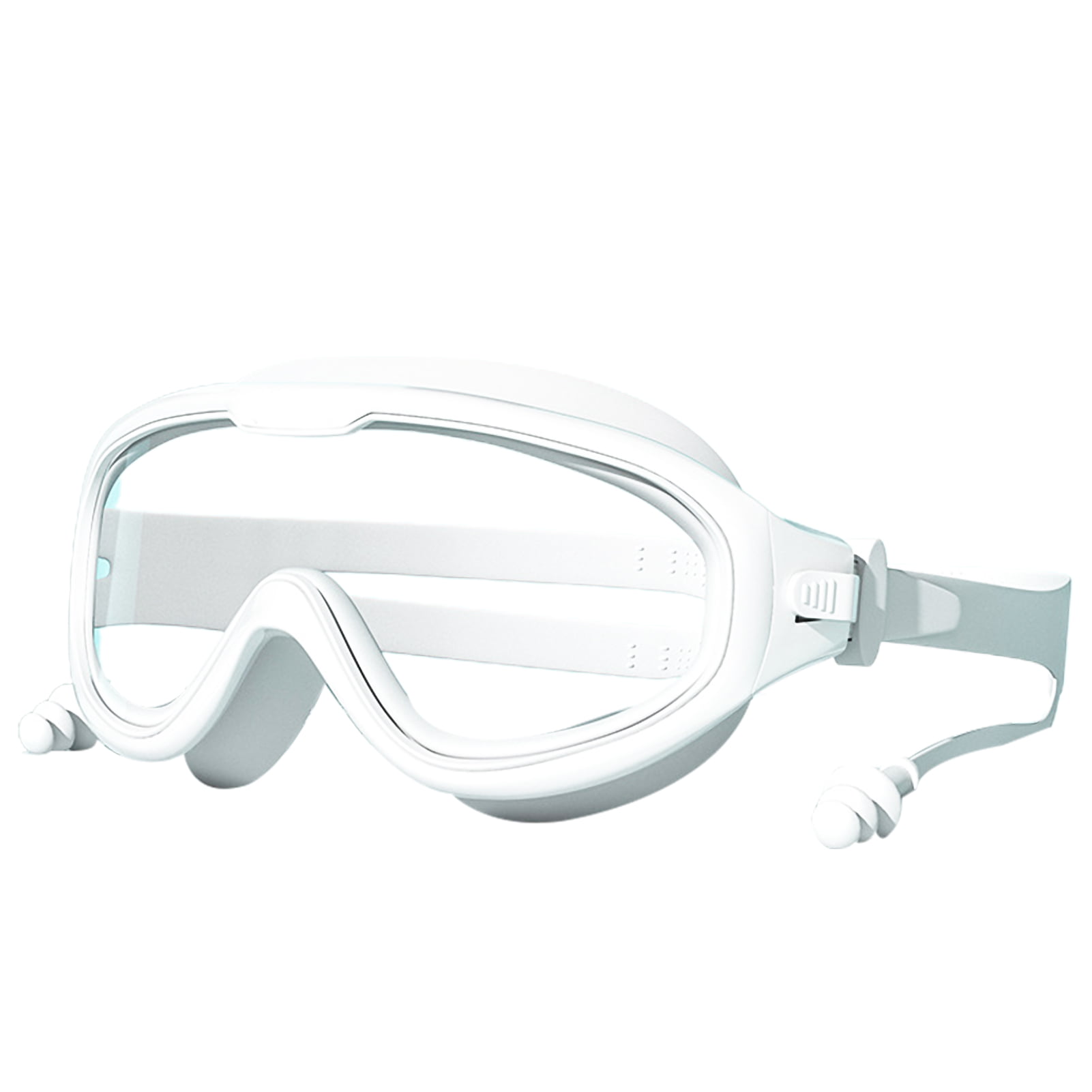 Adjustable Strap Unisex Swimming Diving Goggles Glasses Set+Earplugs 