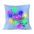 thumbnail image 2 of Hometravel Christmas Lighted Throw Pillows, Two Mode LED Effects with Flash Option, Printed Fabric Cushion Covers with Battery Powered Lights, 2 of 6