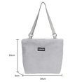 thumbnail image 1 of Bolsa tote con letras Casual Otoño Invierno Tote de piel sintética suave para fiesta (gris) Likrtyny Para Estrenar, 1 of 9