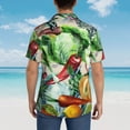 thumbnail image 6 of Kll Men'S Hawaiian Shirt Short Sleeve Button Down Beach Shirts-Vegan1, 6 of 8