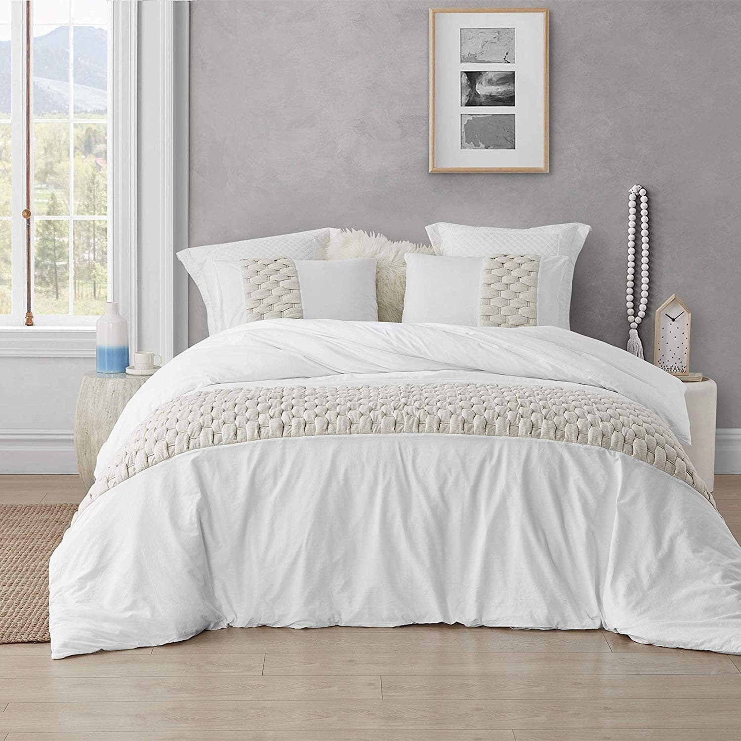 Byourbed Knit and Loop Textured Oversized Duvet Cover - Almond Cream