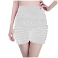 thumbnail image 3 of REALiKUN Womens Bloomers Plush Ruffles Pumpkin Pants Bottom Shorts White M, 3 of 6