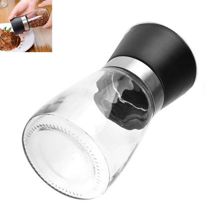 Best Salt Grinder GLiving 1pcs Salt and Pepper Grinder Set - Salt and Pepper Shakers for Professional Chef - Best Spice Mill with Brushed Stainless Steel, Ceramic Blades and Adjustable Coarseness S ()