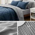 thumbnail image 3 of U by Bedsure Navy Comforter Set King - 7 Pieces Reversible King Navy Bed in a Bag, Bed Sets King with Comforters, Sheets, Pillowcases & Shams, Navy, King, 3 of 8