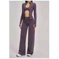 thumbnail image 2 of PISONIC 3 Piece Women's Workout Set – Zip-Up Jacket, Sports Bra & High-Waist Flare Leggings – Yoga Outfit Activewear for Gym Running Training, 2 of 7