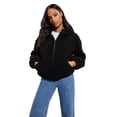 thumbnail image 1 of Dorothy Perkins - Saco de Polar de Peluche para Mujer (Negro), 1 of 5