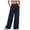 Dark Blue, variant on Hvot&aat Women's Elastic High Waisted Wide Leg Dress Pants Trendy Loose Fit Pleated Front Business Casual Work Pants Trousers