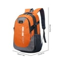 thumbnail image 3 of VONKY Backpack Waterproof 30L Outdoor Rucksack Portable Travel Packsack Zipper Closure Nylon Polyester Student Unisex Storage Bag Orange, 3 of 8
