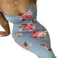 thumbnail image 2 of PENGXIANG Floral and Geometric Print Slip Dress with Lace Trim for Women, 2 of 5
