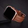 thumbnail image 5 of WFEAGL Apple Watch Series Genuine Leather Replacement Band 38mm 40mm 41mm Brown/Rose Gold, 5 of 8
