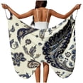 thumbnail image 3 of VBVC No Boundarie Women's Butterfly Beach Sarong Wrap,Ladies Lightweight Swimsuit Cover Up,Floral Pool Party Wrap Dress For Women,White,Size XXXL, 3 of 10