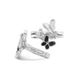 thumbnail image 4 of 2/5 Carat (Ctw) Black & White Diamond Butterfly Ring in Sterling Silver, 4 of 6
