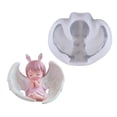thumbnail image 3 of Molde de silicona de Ángel, molde hecho a mano DIY, molde decorativo para pasteles con vela de princesa, molde de escayola para aromaterapia, 3 of 8