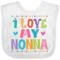 thumbnail image 3 of Inktastic I Love My Nonna Baby Clothes Girls Baby Bib, 3 of 4