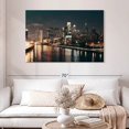 thumbnail image 2 of Elephant Stock Philadelphia Night Skyline Wall Art - Horizontal Canvas Wall Art - Living Room Wall Decor - Places Canvas - Orange And Beige Decor - 48" x 32", 2 of 8