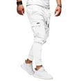 thumbnail image 2 of Liacowi Men Casual Jogger Pants Solid Color Drawstring Workout Cargo Trousers Sweatpants with Pockets for Streetwear Travel, 2 of 4