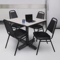 thumbnail image 3 of Regency 42 in. Square X-Base Breakroom Table- Maple, 4 Restaurant Stack Chairs- Black, 3 of 10