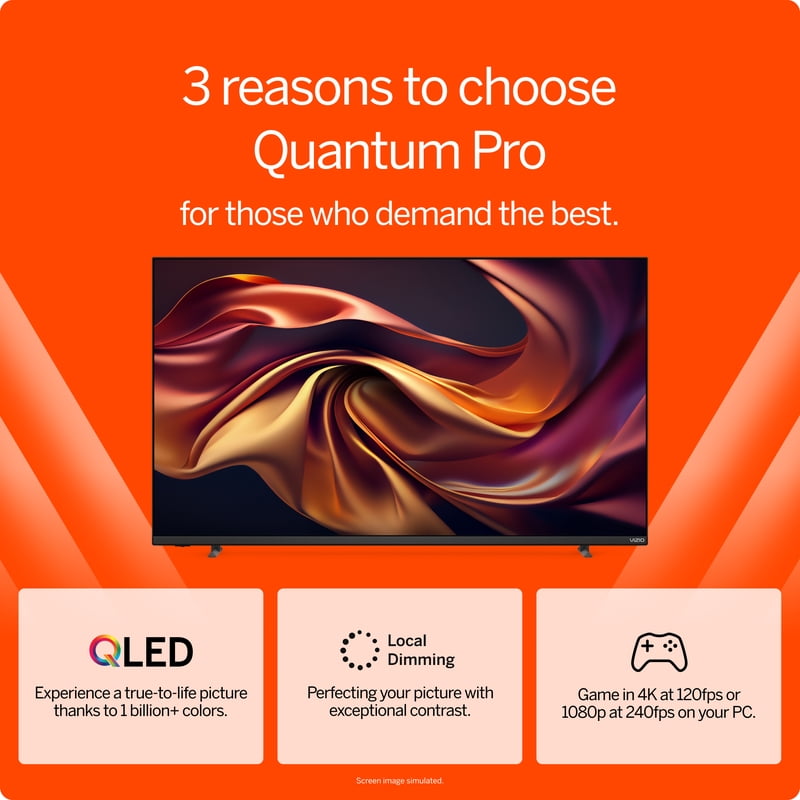 VIZIO 50" Class Quantum Pro 4K QLED HDR 120Hz Smart TV (Online Only) M50QXM-K01 color options