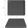 thumbnail image 5 of Manunclaims Square Silicone Trivet for Hot Pots Pans Place Mat Countertop Mats Dinner Drying Pad Jar Opener and Spoon Rests, Non Slip, Flexible, Durable, Dishwasher Safe Heat Resistant Multi Colors, 5 of 8
