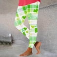 thumbnail image 2 of lcziwo Clearance Sales of Today, St Patricks Day Leggings for Women High Waisted Tummy Control Workout Leggings Novelty Shamrock Leaves Print Irish Green Soft Yoga Pants Multicolor S, 2 of 7