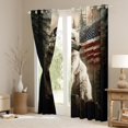 thumbnail image 3 of Homewish Wildlife Wolf Adult Black Out Curtains, 3D Jungle Animal Curtains Pack of 2 (42x63 Each), Western Countryside Bedroom Curtains, Blackout Curtains Home Decor, 3 of 6