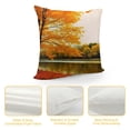thumbnail image 4 of Chilfamy Autumn Leaves River Pillow Covers for Couch Sofa Indoor Outdoor Pillow Case Throw Pillow Cover Zipper Closure 1PC 12x12in, 4 of 5
