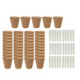 thumbnail image 4 of Macetas para viveros,Macetas para plántulas con 30 etiquetas,Macetas redondas biodegradables para viveros de granja,Vasos para plántulas versátiles,prácticos y ligeros,Macetas de turba para, 4 of 7