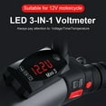 thumbnail image 3 of Labymos 3 in 1 Motorcycle Meter LED Digital Time Clock Thermometer Voltage Voltmeter Waterproof Battery, 3 of 8