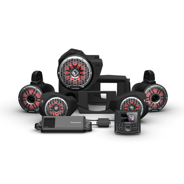 Kit de Estéreo, Bocina frontal, Subwoofer y Bocina trasera Rockford Fosgate RZR14-STG6 Para Modelos Rockford Fosgate RZR14STG6
