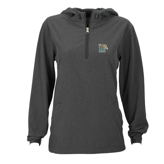 Women's Charcoal Memphis Tigers Pullover Stretch Anorak Jacket