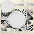 thumbnail image 3 of Ambesonne Pink Place Mats Set of 4, Fashion Design Starry Triangle, Standard Size, Dimgray Pale Taupe Rose, 3 of 5
