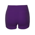 thumbnail image 3 of A2Y Women's Basic Solid Premium Cotton High Rise Bike Shorts Dark Purple 4XL, 3 of 5