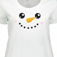 thumbnail image 4 of Inktastic Christmas Snowman, White Snowman, Carrot Nose Women's Plus Size T-Shirt, 4 of 5