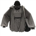 thumbnail image 2 of Conjuntos de Entrenamiento de 2 Piezas para Mujer, Conjuntos de Salón A Juego, Sudadera con Cremallera y Falda, Ropa de Gimnasio, Conjuntos de Yoga Gris L, 2 of 8